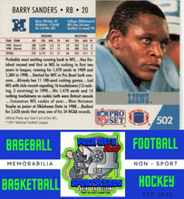 Load image into Gallery viewer, 1991 Pro Set #502 Barry Sanders M/F NM