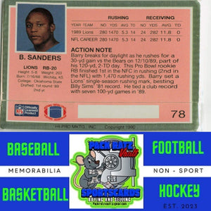 1990 Action Packed #78 Barry Sanders M/F NM