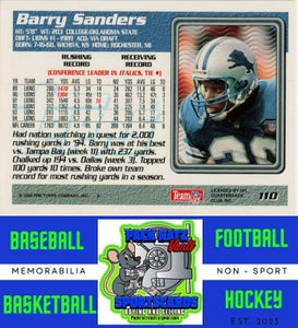 1995 Topps #110 Barry Sanders M/F Factory Jaguars NM