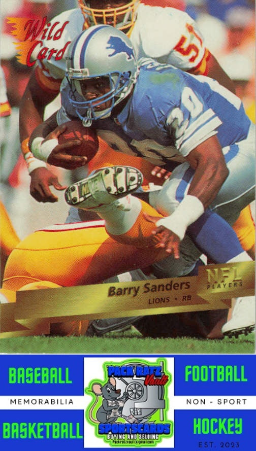 1993 Wild Card #124 Barry Sanders M/F 1000 Stripe NM