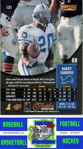 1996 Pinnacle #131 Barry Sanders M/F Trophy Collection NM