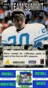 1995 Summit #9 Barry Sanders M/F Team Summit NM