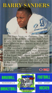 1994 Fleer #15 Barry Sanders M/F Scoring Machines NM