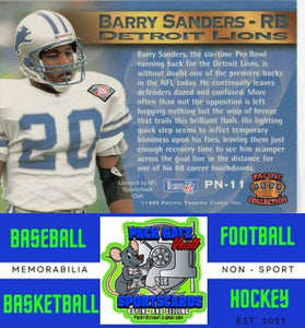 1995 Pacific Crown Royale #PN-11 Barry Sanders M/F Pride of the NFL NM