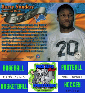 1998 Pacific Paramount #13 Barry Sanders M/F Personal Bests NM