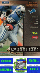 1995 Pro Line Series II #II-14 Barry Sanders M/F Printer's Proofs NM