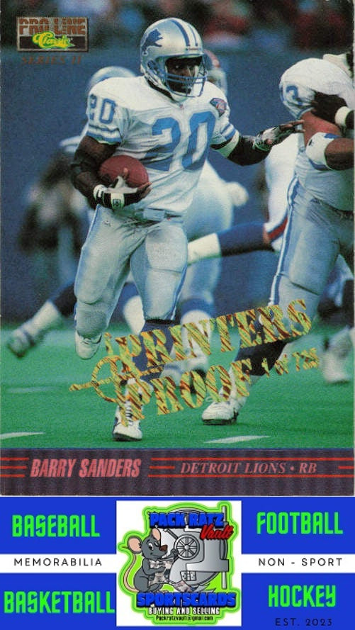 1995 Pro Line Series II #II-14 Barry Sanders M/F Printer's Proofs NM