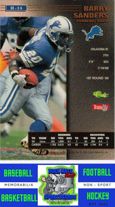 1995 Pro Line Series II #II-14 Barry Sanders M/F Printer's Proofs NM