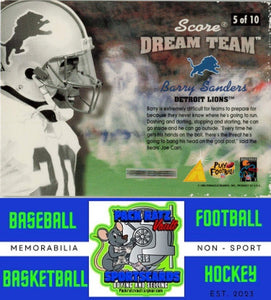 1996 Score #5 Barry Sanders M/F Dream Team NM