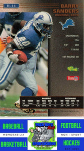 1995 Pro Line Series II #II-14 Barry Sanders M/F Printer's Proofs NM