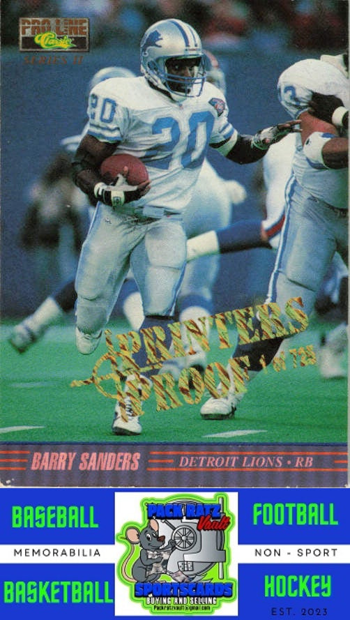 1995 Pro Line Series II #II-14 Barry Sanders M/F Printer's Proofs NM