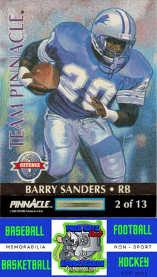 1992 Pinnacle #2 of 13 Barry Sanders / Derrick Thomas M/F Team NM