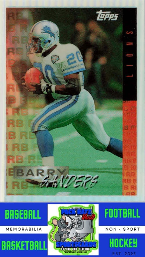 1995 Topps #NNO (Rare) Barry Sanders M/F Mystery Finest Refractors NM