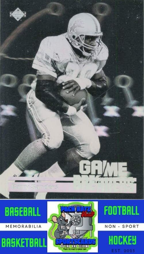 1991 Upper Deck #GB1 Barry Sanders M/F Game Breaker Holograms NM