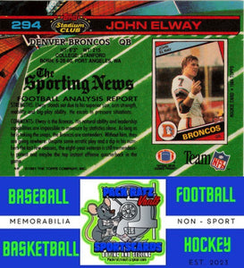 1991 Stadium Club #294 John Elway NM