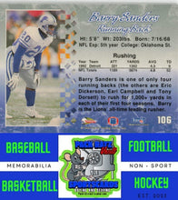 Load image into Gallery viewer, 1993 Pacific #106 Barry Sanders NM