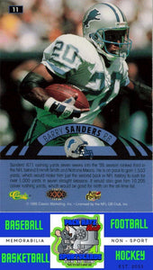 1996 Classic NFL Experience #11 Barry Sanders NM