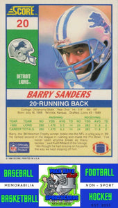 1990 Score 100 Hottest #5 Barry Sanders NM