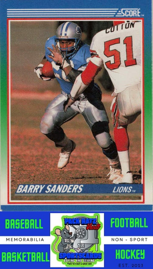 1990 Score 100 Hottest #5 Barry Sanders NM