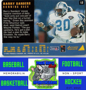 1995 Action Packed Rookies & Stars #12 Barry Sanders NM