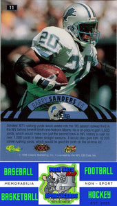 1996 Classic NFL Experience #11 Barry Sanders NM