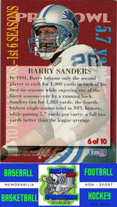 1995 Ultra #6 Barry Sanders Achievements NM