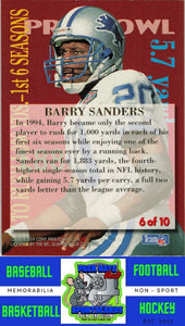 1995 Ultra #6 Barry Sanders Achievements NM