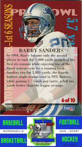 1995 Ultra #6 Barry Sanders Achievements NM