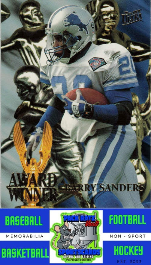 1995 Ultra #4 Barry Sanders Award Winners Gold Medallion NM