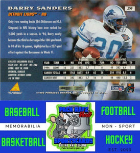 1995 Pinnacle #39 Barry Sanders Promos NM