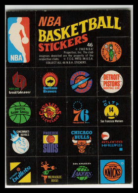 1971 Topps #46 NBA Team Logos Trios Stickers VG