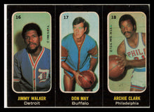 Load image into Gallery viewer, 1971 Topps #16-17-18 Jimmy Walker / Don May / Archie Clark Trios Stickers VG