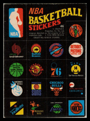 1971 Topps #46 NBA Team Logos Trios Stickers VG