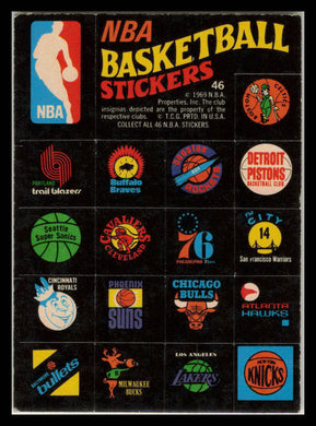 1971 Topps #46 NBA Team Logos Trios Stickers VG