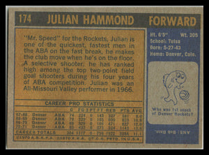 1971 Topps #174 Julian Hammond VG