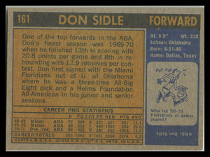 1971 Topps #161 Don Sidle VG