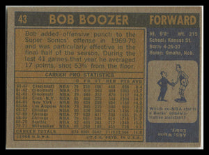 1971 Topps #43 Bob Boozer VG