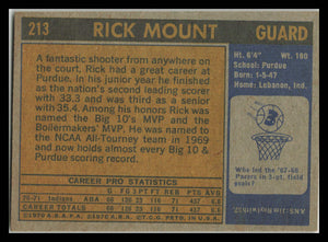 1971 Topps #213 Rick Mount VG