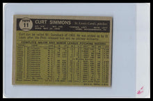 Load image into Gallery viewer, 1961 Topps #11 Curt Simmons G/VG