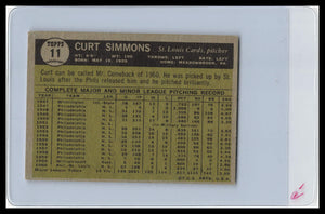 1961 Topps #11 Curt Simmons G/VG