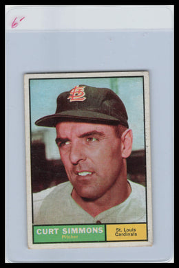 1961 Topps #11 Curt Simmons G/VG