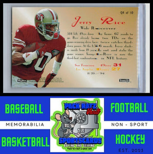 1995 SkyBox Premium #Q4 Jerry Rice Quick Strike NM