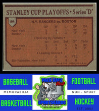 Load image into Gallery viewer, 1973 Topps #194 1972-73 NHL Quarter-Finals (Series D) VG/EX