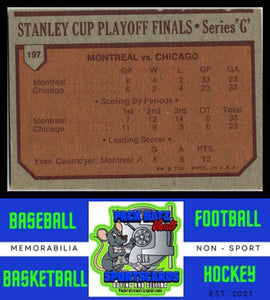 1973 Topps #197 1972-73 NHL Finals (Series G) VG/EX