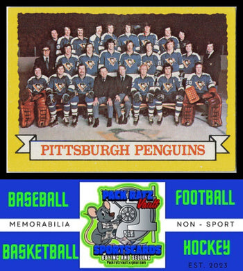 1973 Topps #104 Pittsburgh Penguins Team TC VG/EX