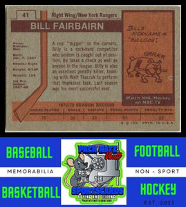 1973 Topps #41 Bill Fairbairn VG/EX