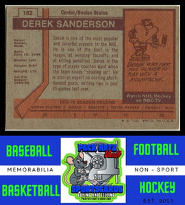 1973 Topps #182 Derek Sanderson VG/EX