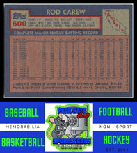 Load image into Gallery viewer, 1984 Topps #600 Rod Carew NM