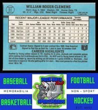Load image into Gallery viewer, 1988 Donruss Boston Red Sox Team Collection #51 Roger Clemens NM
