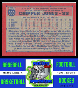 1991 Topps #333 Chipper Jones (RC) NM